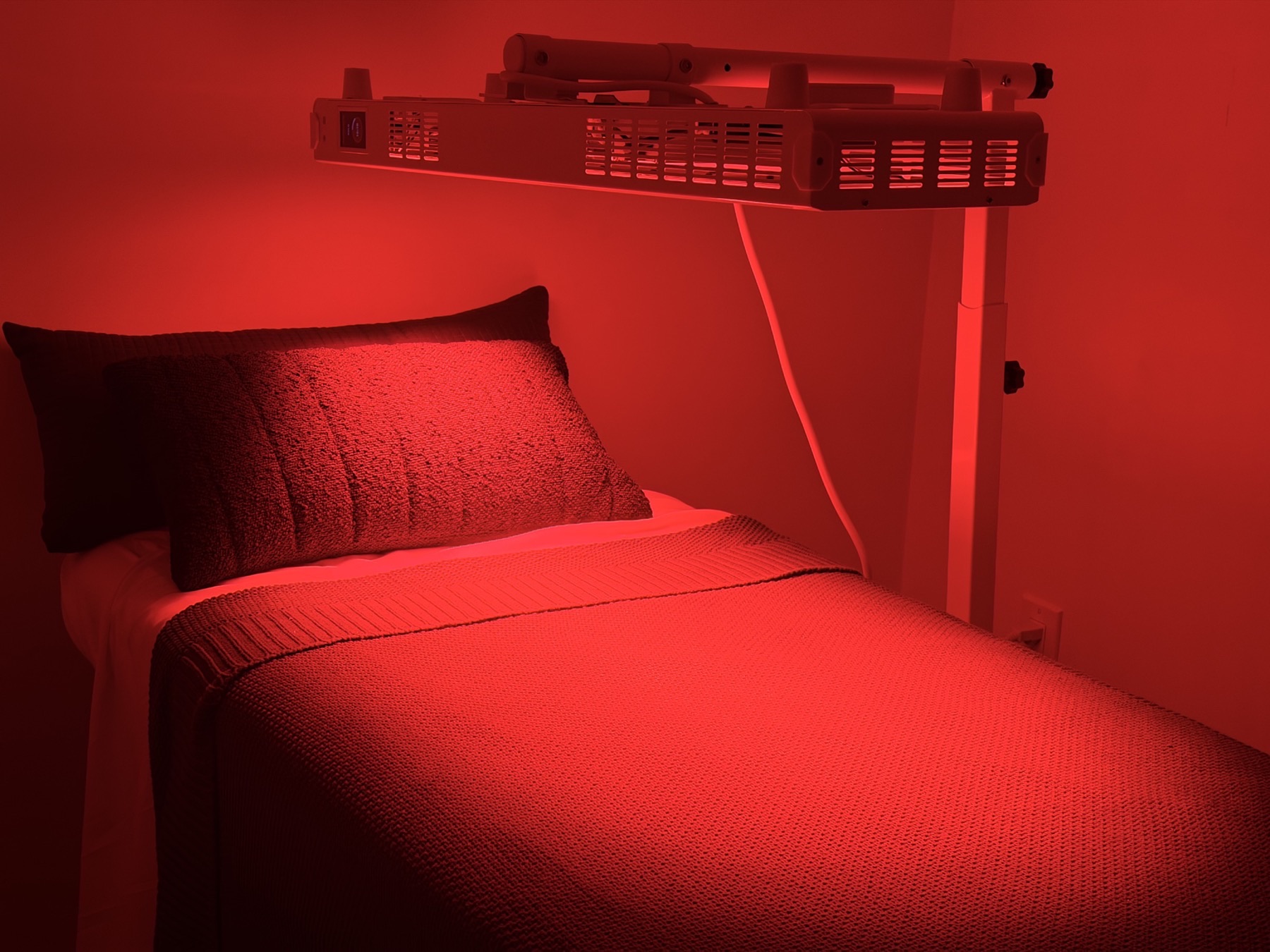 The red light therapy room at Sauna House